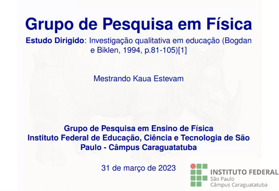 Imagem 3 – Slide inicial da apresentação de Kaua Freitas