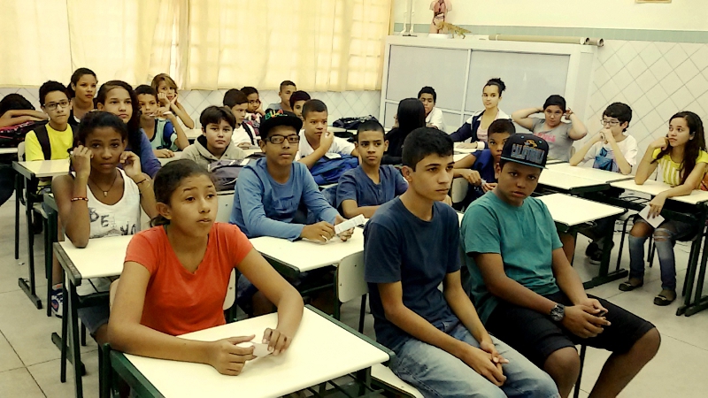 Alunos do Ensino Fundamental da Escola Municipal da Topolândia