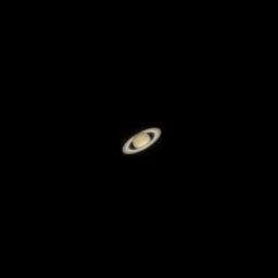 Saturno visto por um telescópio refrator