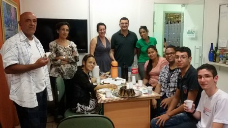 Lanche organizado pela direção da Escola Aurea para recepcionar os estudantes do IFSP