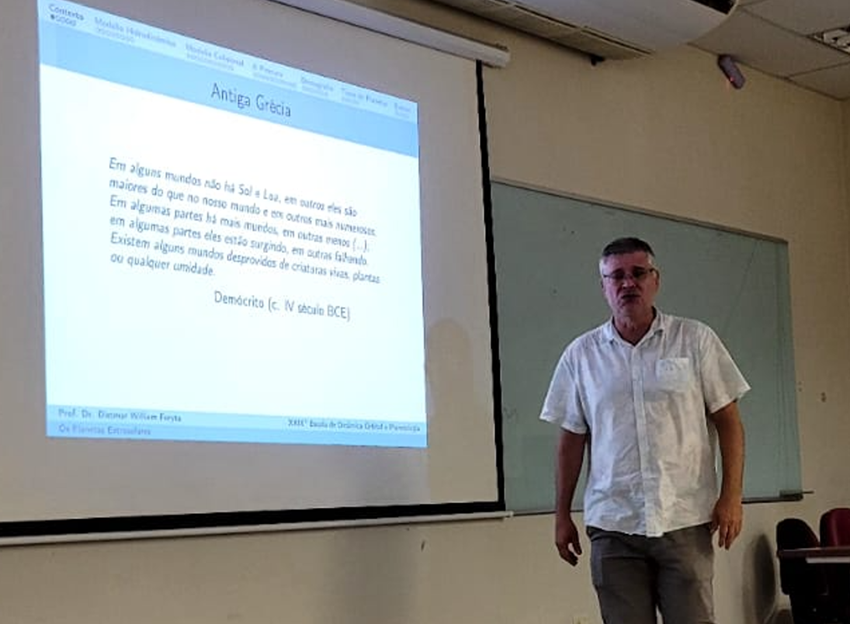 Imagem 14 Palestra do professor Dietmar William Foryta