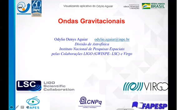 Imagem 6 - Palestra do professor Odylio Denys Aguiar sobre Ondas Gravitacionais