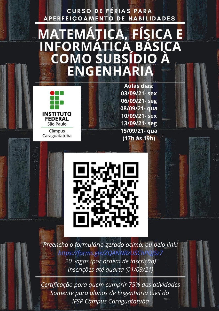 Cartaz Curso de Férias