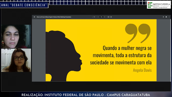 Imagem 4 - Slide da apresentação da professora Mayra e de Raphaela