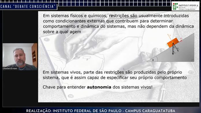 Imagem 5 - Slide sobre restrições apresentado pelo professor Charbel