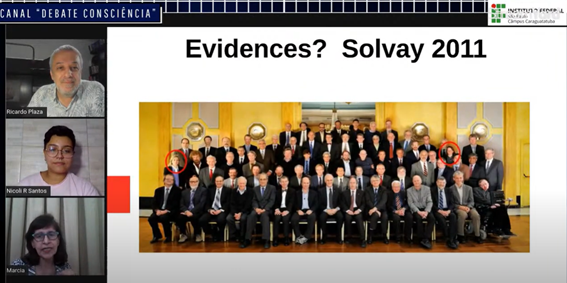 Imagem 5 - Slide sobre a Conferência Solvay de 2011