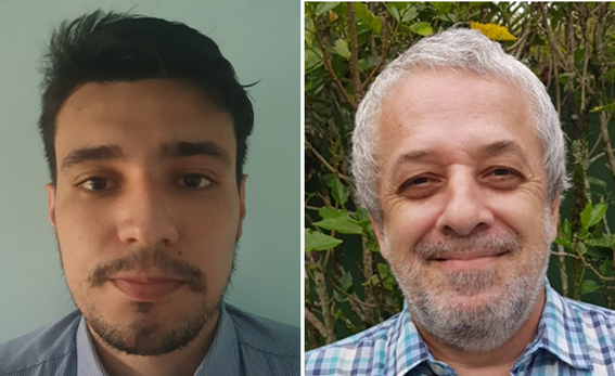 Imagem 1 – Rafael Honório Morais de Oliveira e professor Ricardo Plaza