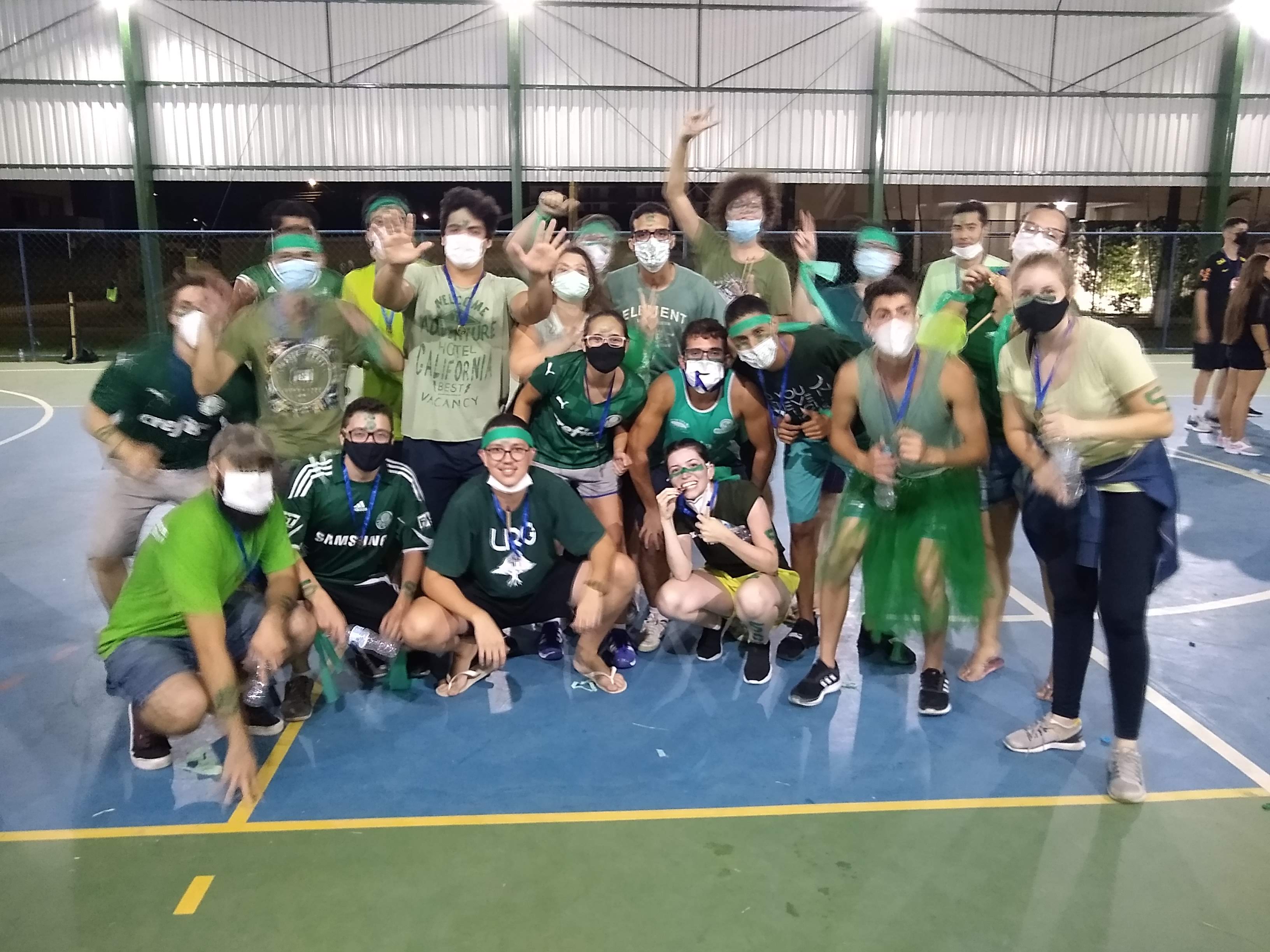 Foto 4 – Equipe Verde nos I Jogos Concretos da Engenharia Civil IFSP CAR