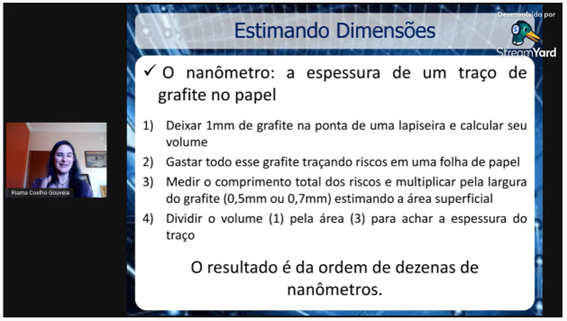 Imagem 4 – Slide acerca de experimento sobre estimativa de dimensões