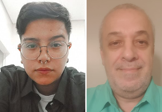 Imagem 1 – Nicoli Rocha Santos e professor Ricardo Plaza