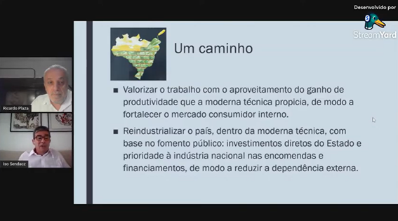 Imagem 5 – Slide com a proposta de um caminho para o Brasil