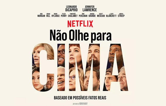 Imagem 2 – Material para divulgação do filme “Não Olhe para Cima”