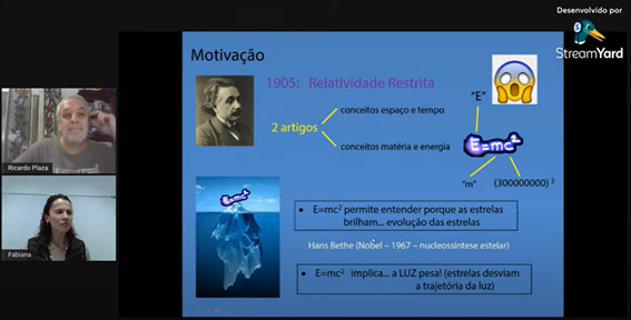Imagem 4 – Slide que aborda a Relatividade Restrita