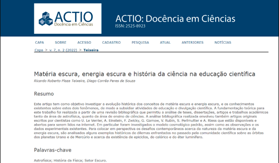 Imagem 2 – Artigo publicado no site da Revista ACTIO