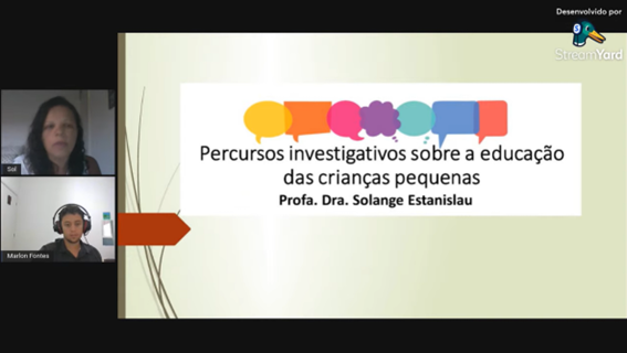 Imagem 3 – Slide inicial da apresentação da professora Solange