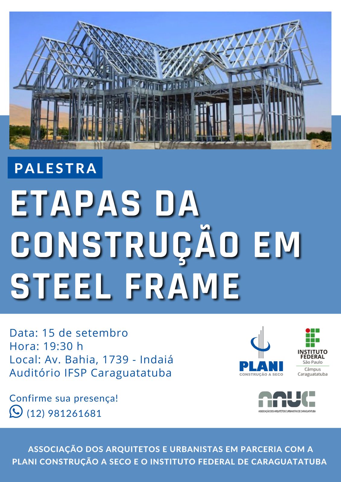 Divulgação Palestra Construção em Steel Frame