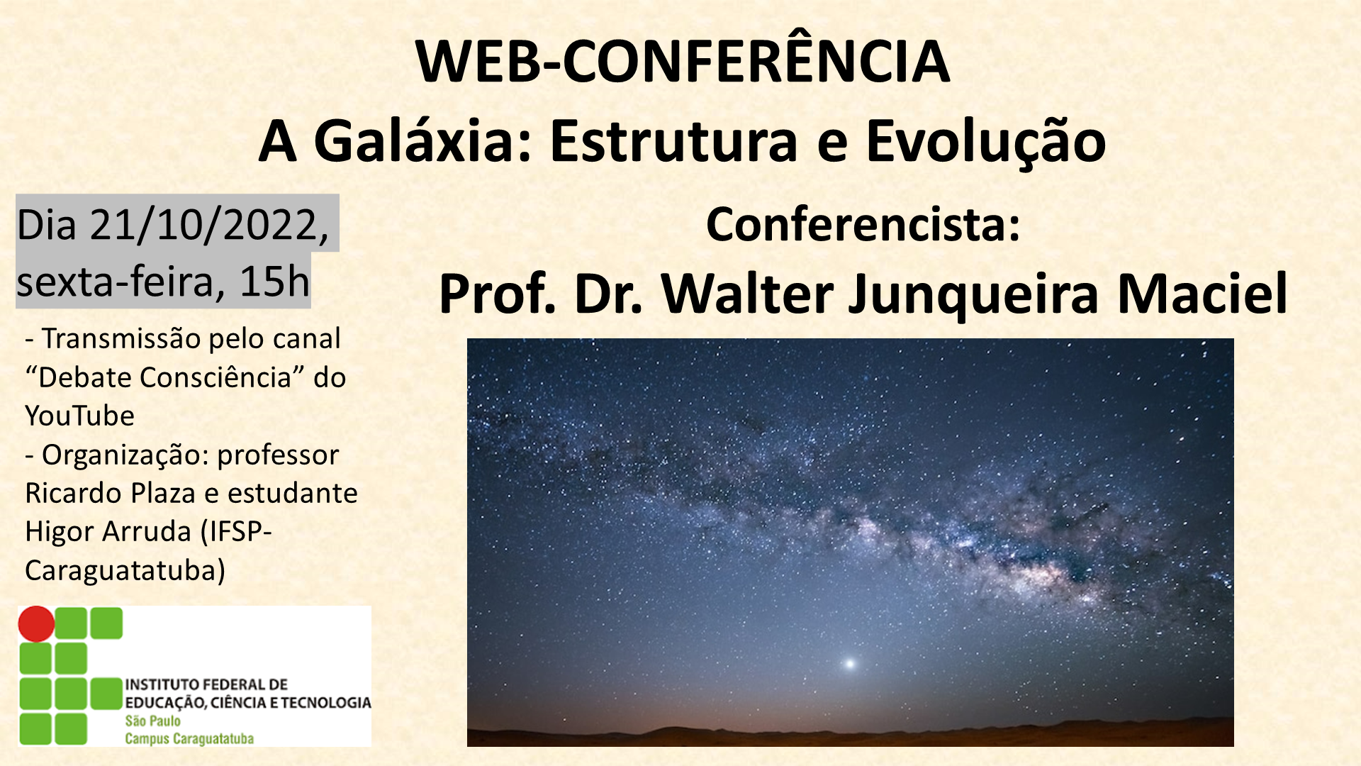 Imagem - Cartaz da webconferência de 21 de outubro de 2022