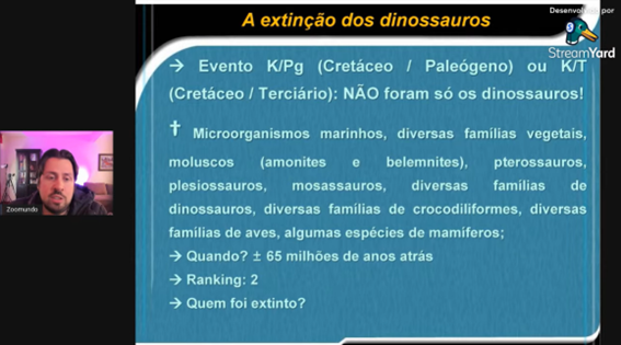 Imagem 4 – Slide sobre a extinção dos dinossauros