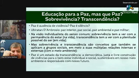 Imagem 4 – Slide sobre a importância da Educação para a Paz