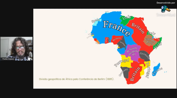 Imagem 7 – Slide sobre a partilha da África pelas nações europeias