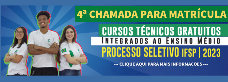 Processo Seletivo 1° Semestre de 2023 - Integrado