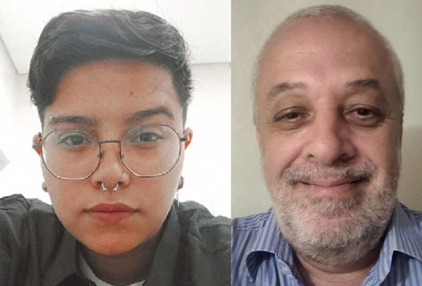 Imagem 1 – Nicoli Rocha Santos e professor Ricardo Plaza