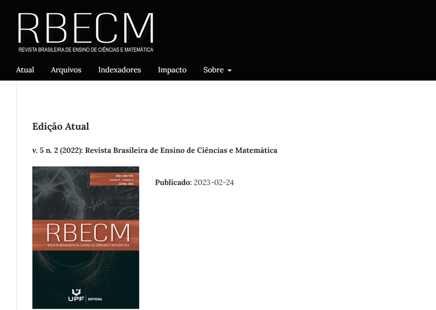 Imagem 3 – Imagem do site da RBECM em fevereiro de 2023