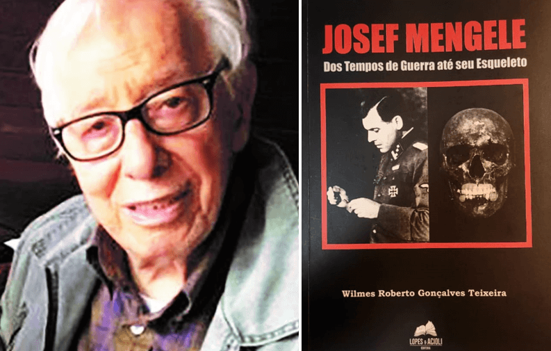 Imagem 1 – Doutor Wilmes Teixeira e seu livro sobre Josef Mengele