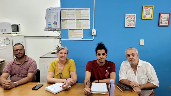 Imagem 2 – Professores José Roberto, Enilda, Lucas e Ricardo