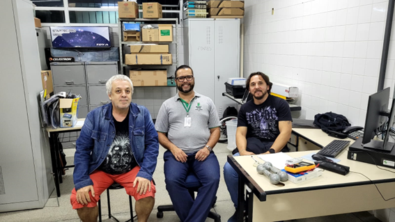 Imagem 3 – Professores Ricardo Plaza, José Roberto e Jurandi Leão