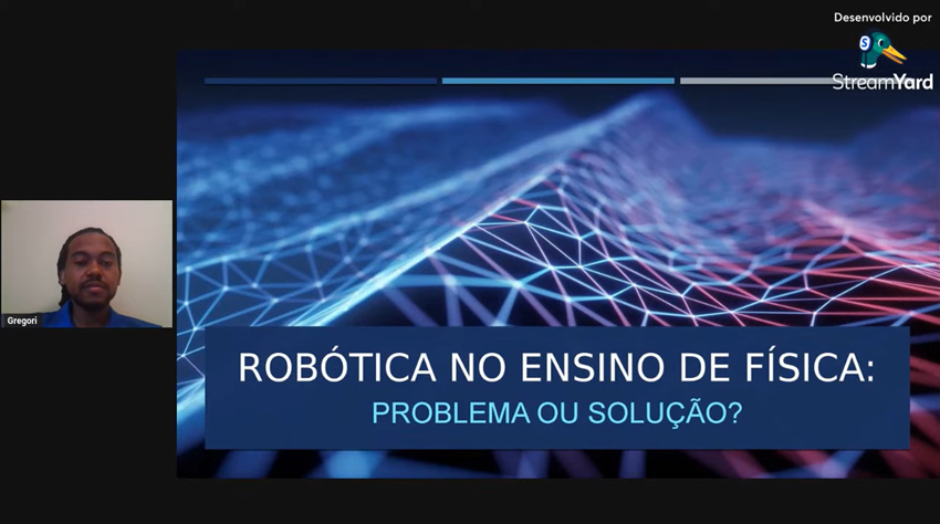 Imagem 3 – Slide do início do webseminário do professor Gregori