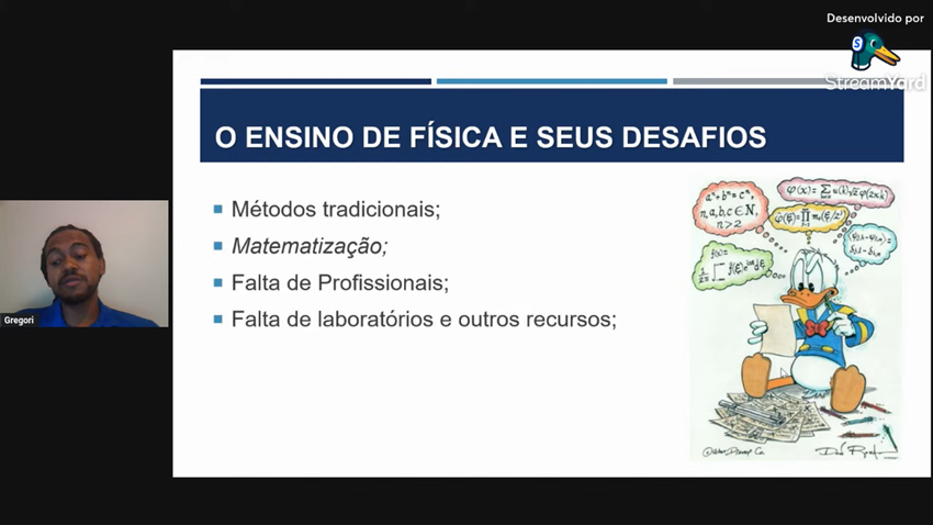 Imagem 6 – Slide sobre alguns dos desafios atuais na área de Ensino de Física