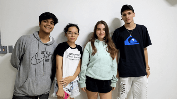 Imagem 20 – Murilo Matos, Sabrina Costa, Bruna Kempinsk e Gabriel Santos