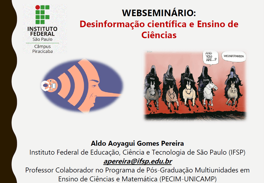 Imagem 3 – Slide do início do webseminário com um quinto cavaleiro do apocalipse