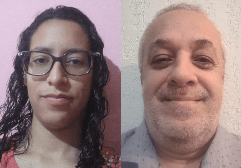 Imagem 1 – Amanda Salgueiro e professor Ricardo Plaza