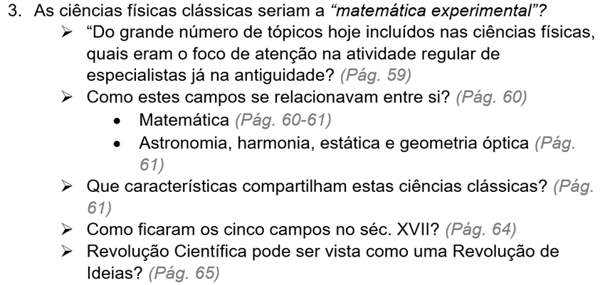 Imagem 3 – Slide sobre a relação das ciências física clássicas com a matemática