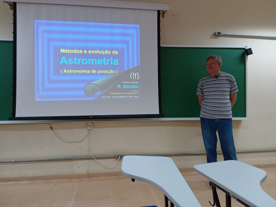 Imagem 5 – Palestra do professor Roberto Boczko sobre Astronomia de Posição