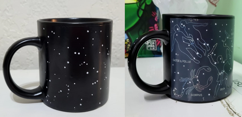 Imagem 18 – Caneca que mostra as constelações ao ser colocada água quente nela