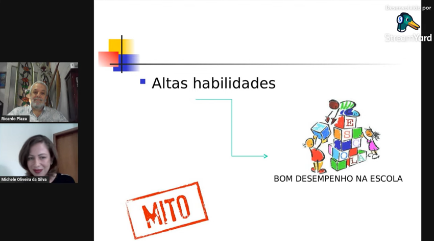 Imagem 4 – Slide sobre um mito comum acerca de altas habilidades