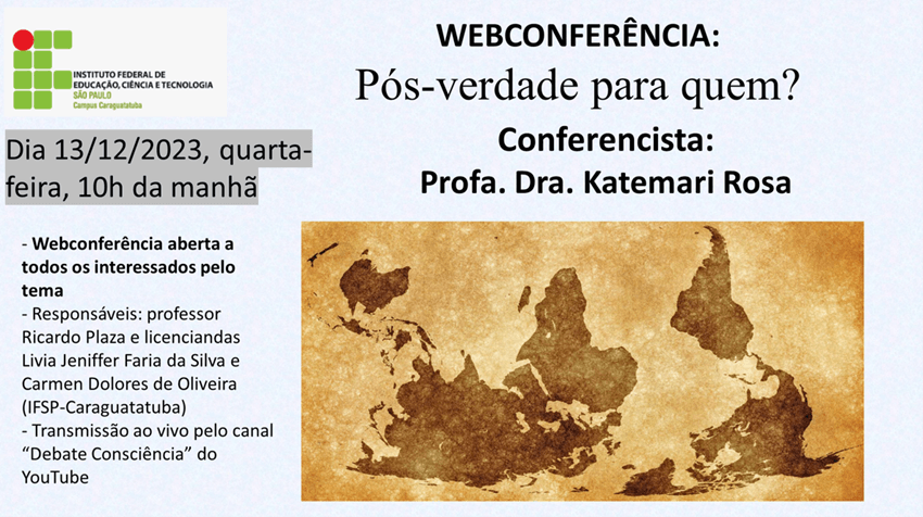 Imagem 6 – Cartaz usado para a divulgação dessa webconferência