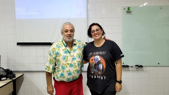 Imagem 1 – Professores Ricardo Plaza e Larissa Siqueira