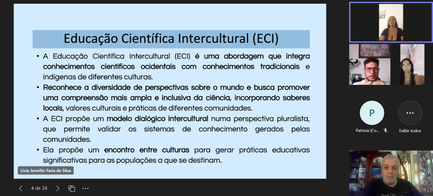 Imagem 6 – Slide sobre a importância da Educação Científica Intercultural