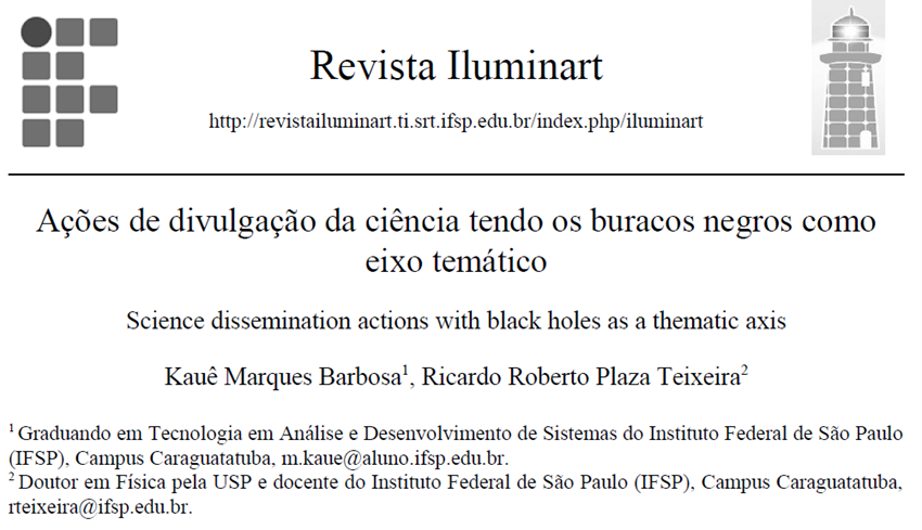 Imagem 2 – Início do artigo publicado na Revista Iluminart