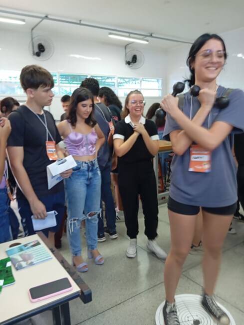 Imagem 5 – Experimento sobre rotações