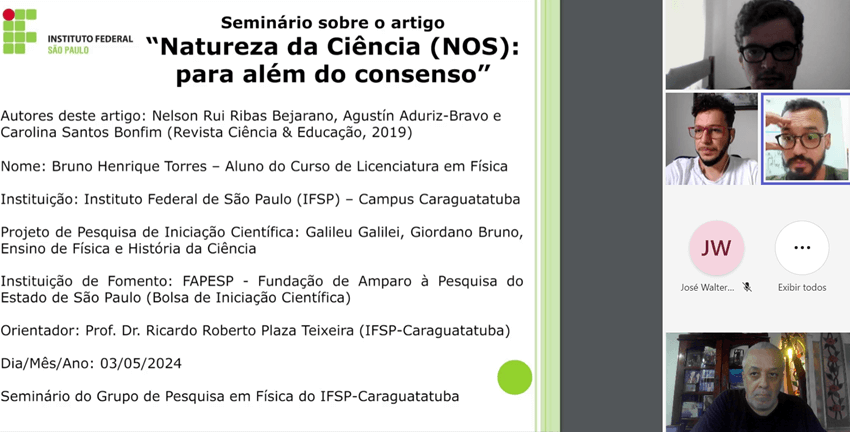 Imagem 2 – Início do seminário de Bruno