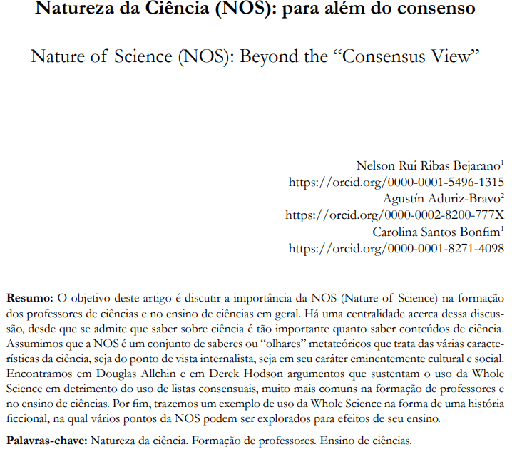 Imagem 3 – Início do artigo analisado neste seminário