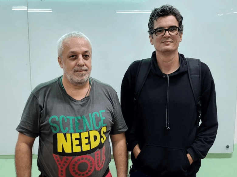 Imagem 2 –Professor Ricardo Plaza e Bruno Henrique Torres