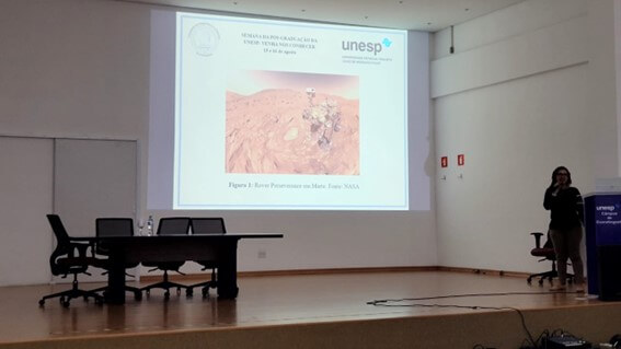 Imagem 29 – Palestra sobre dinâmica orbital de veículos espaciais