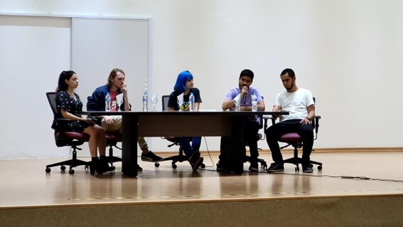 Imagem 30 – Mesa-redonda sobre experiências na Pós-Graduação com pós-graduandos