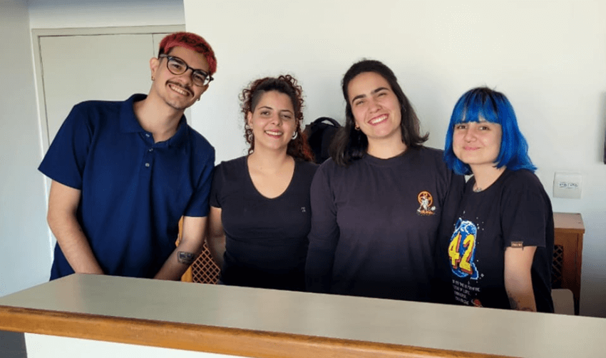 Imagem 5 – Pós-Graduandos José, Juliana, Vanessa e Giovana